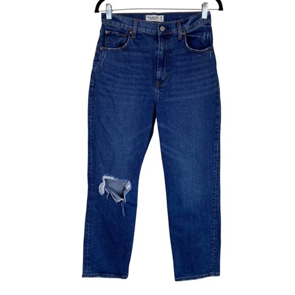 Abercrombie & Fitch Sz 28/6 The Ankle Straight Ultra High Rise Jean Curve Love - Picture 1 of 16